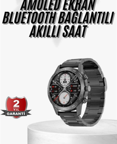 Erkeklere Özel Akıllı Saat Çelik Kordon Bluetooth Bağlantılı İOS ve Android Uyumlu Erkeklere Özel Akıllı Saat Çelik Kordon Bluetooth Bağlantılı İOS ve Android Uyumlu