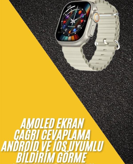 Akıllı Saat Kol Saati Android ve İOS Uyumlu Nabız Ölçer Sesli Asistan