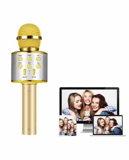 Karaoke Mikrofon Bluetooth Bağlantılı Aux Girişli Uzun Pil Ömrü Yüksek Ses Kaliteli Karaoke Mikrofon Bluetooth Bağlantılı Aux Girişli Uzun Pil Ömrü Yüksek Ses Kaliteli