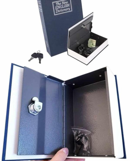 Gizli Kasa Kilitli Sözlük Görünümlü 18cm Gizli Kasa Büyük Boy Anahtarlı