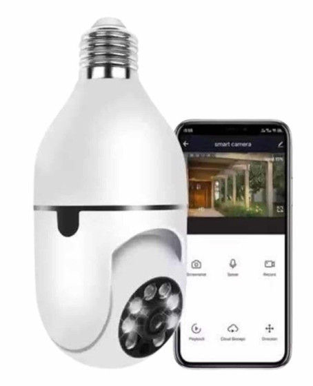 Wifi Güvenlik Kamerası Çift kameralı Ampule Takılabilir Sensörlü