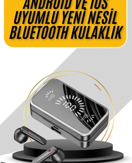İos Android Uyumlu Bluetooth Kulaklık Kablosuz Kulaklık Yüksek Basslı