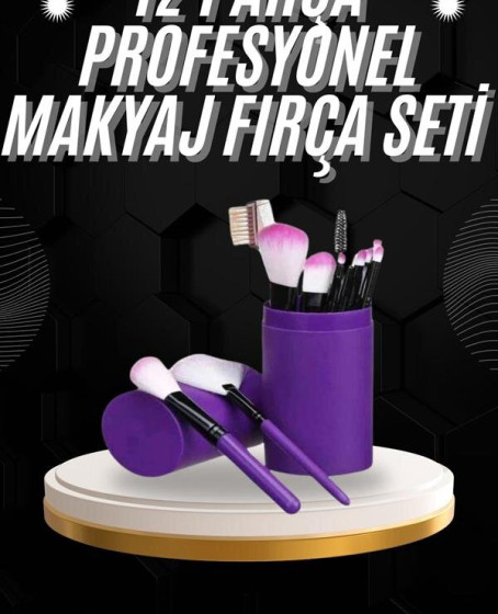 12 Parça Profesyonel Makyaj Fırçası Far Fırçası Allık Fırçası Yumuşak Kıllı 12 Parça Profesyonel Makyaj Fırçası Far Fırçası Allık Fırçası Yumuşak Kıllı