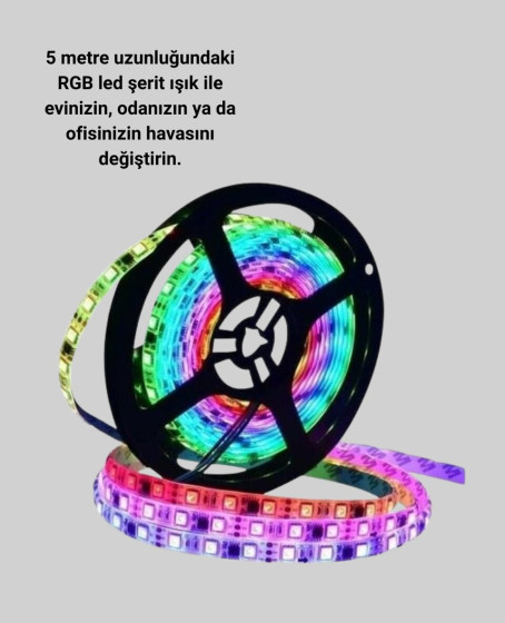 Kumandalı 5 Metre Şerit LED Dekoratif Aydınlatma Kumandalı 5 Metre Şerit LED Dekoratif Aydınlatma