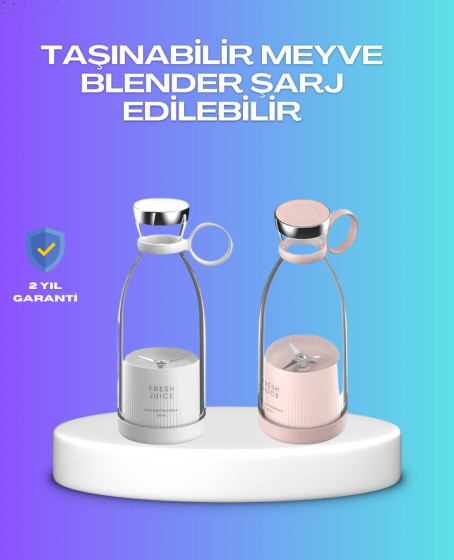 Çevre Dostu Cam Gövdeli Kablosuz Smoothie Blender