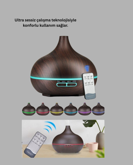 550ML Ultrasonik Hava Nemlendirici ve Aromaterapi Difüzörü
