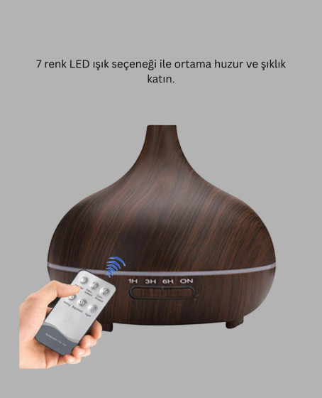 550ML Ultrasonik Hava Nemlendirici ve Aromaterapi Difüzörü