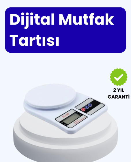 Dijital Mutfak Terazisi 10kg Kapasiteli 1g Hassasiyetli
