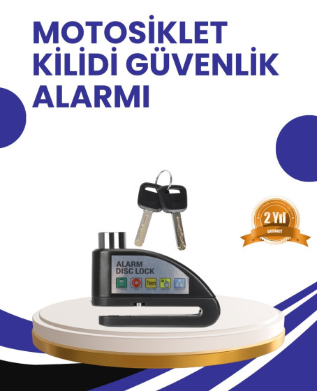 Taşınabilir Alarm Disk Kilidi Motosiklet Scooter Bisiklet Güvenlik
