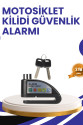 Taşınabilir Alarm Disk Kilidi Motosiklet Scooter Bisiklet Güvenlik