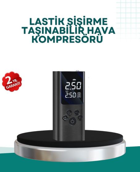 LED Işıklı Dijital Hava Pompası Araba Bisiklet Uyumlu LED Işıklı Dijital Hava Pompası Araba Bisiklet Uyumlu