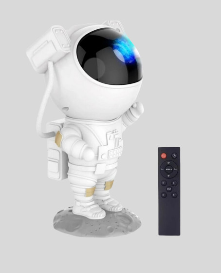 Bluetooth Müzikli Astronot Projeksiyon Lambası Yıldız ve Ay Efektli