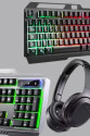 Işıklı Oyuncu Klavye Mouse ve Bluetooth Kulaklık Seti Türkçe Q USB Işıklı Oyuncu Klavye Mouse ve Bluetooth Kulaklık Seti Türkçe Q USB
