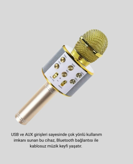 Bluetooth Karaoke Mikrofon Şarjlı Uzun Pil Ömürlü Çok Fonksiyonlu Bluetooth Karaoke Mikrofon Şarjlı Uzun Pil Ömürlü Çok Fonksiyonlu