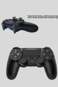Kablosuz PS4 Oyun Kolu Çift Motor Titreşimli Uzun Bataryalı