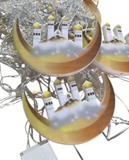 Ramazan Temalı LED Işık Hilal ve Yıldız Figürlü Dekor Lambası Ramazan Temalı LED Işık Hilal ve Yıldız Figürlü Dekor Lambası