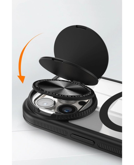 İphone 15 Pro Max Kılıf Teleskop Lens Magsafe Silikon Kapak - Derin Mor