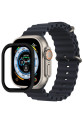 Apple Watch Ultra 49mm Alüminyum Kasa Cam Ekran Koruyucu - Siyah