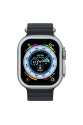 Apple Watch Ultra 49mm Alüminyum Kasa Cam Ekran Koruyucu - Mavi