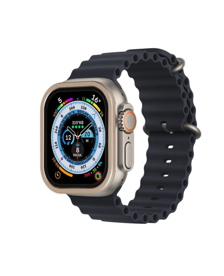 Apple Watch Ultra 49mm Alüminyum Kasa Cam Ekran Koruyucu - Gold Apple Watch Ultra 49mm Alüminyum Kasa Cam Ekran Koruyucu - Gold