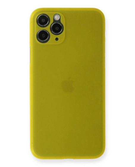 İphone 11 Pro Max Kılıf Pp Ultra İnce Kapak - Sarı