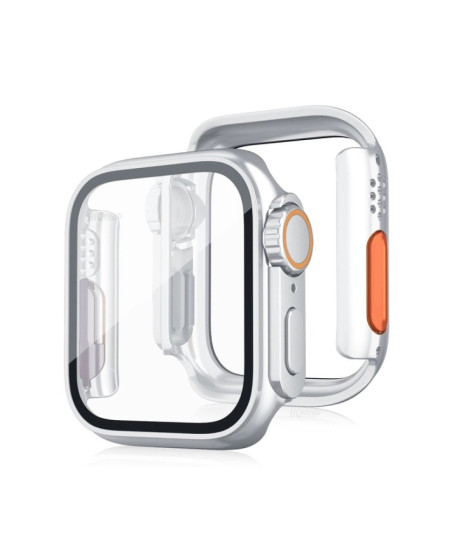 Apple Watch 44mm Watch 49mm Kasa Dönüştürücü Ve Ekran Koruyucu - Gümüş