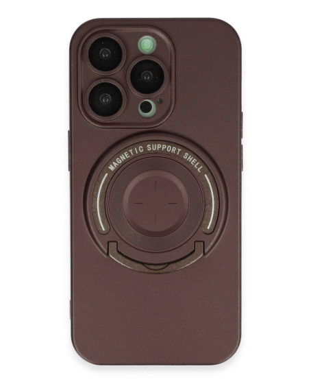 İphone 14 Pro Kılıf Lukka Magneticsafe Kapak - Kahverengi