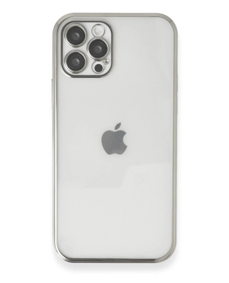 İphone 12 Pro Max Kılıf Razer Lensli Silikon - Gümüş