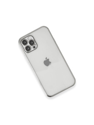 İphone 12 Pro Max Kılıf Razer Lensli Silikon - Gümüş