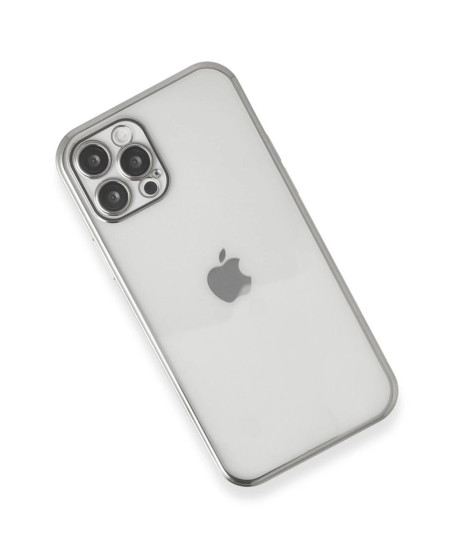 İphone 12 Pro Max Kılıf Razer Lensli Silikon - Gümüş