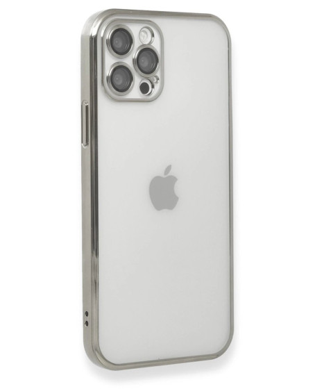 İphone 12 Pro Max Kılıf Razer Lensli Silikon - Gümüş