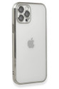 İphone 12 Pro Max Kılıf Razer Lensli Silikon - Gümüş