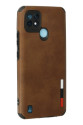 Realme C21 Kılıf Loop Deri Silikon - Kahverengi Realme C21 Kılıf Loop Deri Silikon - Kahverengi