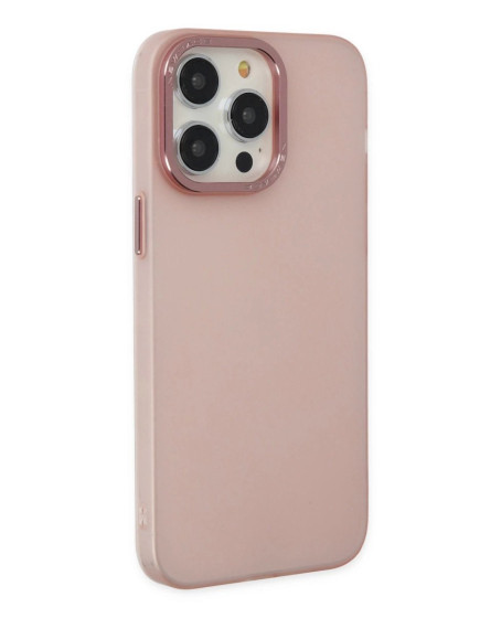 İphone 14 Pro Kılıf Modos Metal Kapak - Pembe