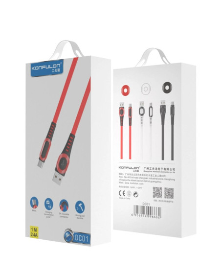 Dc01 Süper Hızlı Micro Usb Kablo 1m 2.4a - Siyah