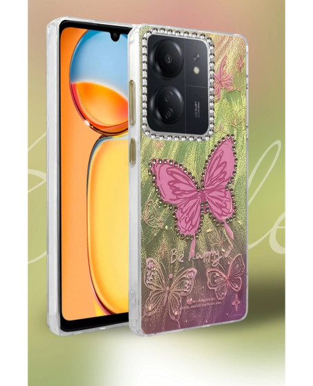 Xiaomi Redmi 13c Kılıf Blade Aynalı Desenli Kapak - Desen 1