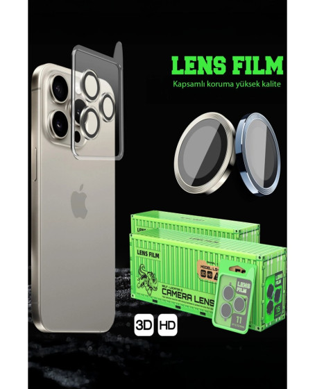 Apple İphone 17 Raze Metal Kamera Lens - Gümüş
