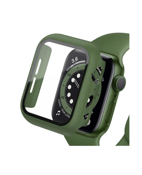 Apple Watch 38mm Camlı Kasa Ekran Koruyucu - Koyu Yeşil