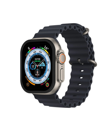 Apple Watch Ultra 49mm Alüminyum Kasa Cam Ekran Koruyucu - Siyah Apple Watch Ultra 49mm Alüminyum Kasa Cam Ekran Koruyucu - Siyah