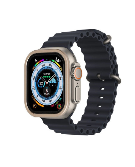Apple Watch Ultra 49mm Alüminyum Kasa Cam Ekran Koruyucu - Gold Apple Watch Ultra 49mm Alüminyum Kasa Cam Ekran Koruyucu - Gold