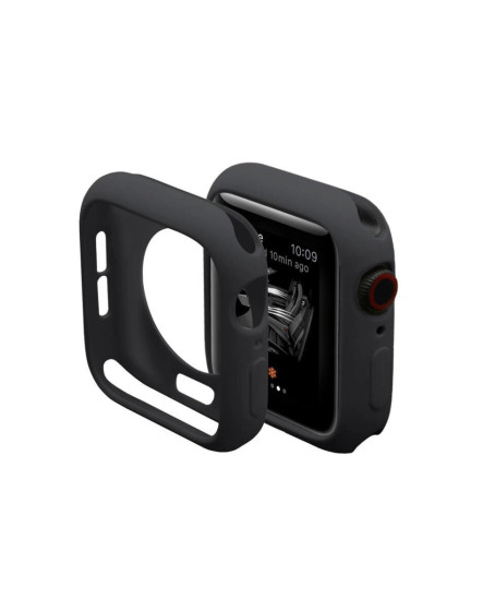 Apple Watch 38mm Silikon Alt Kasa - Siyah Apple Watch 38mm Silikon Alt Kasa - Siyah