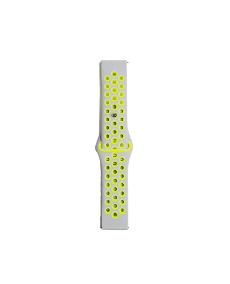 Watch 22mm Spor Delikli Kordon (saat Değildir) - Gri-yeşil