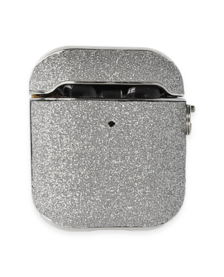 Apple Airpods 2 (2.nesil) Spell Simli Kılıf - Gümüş Apple Airpods 2 (2.nesil) Spell Simli Kılıf - Gümüş