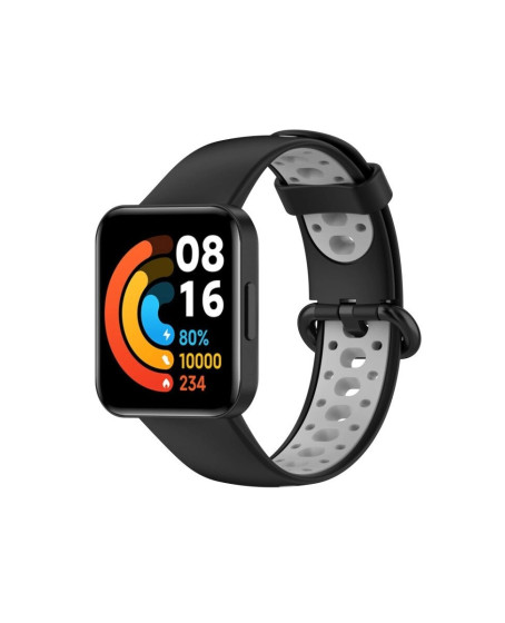 Xiaomi Redmi Watch 2 Spor Delikli Kordon (saat Değildir) - Siyah-gri