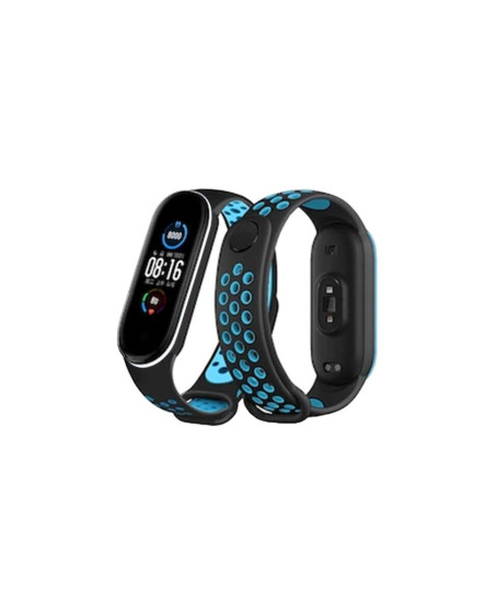 Xiaomi Mi Band 4 Spor Delikli Kordon (saat Değildir) - Siyah-turkuaz Xiaomi Mi Band 4 Spor Delikli Kordon (saat Değildir) - Siyah-turkuaz