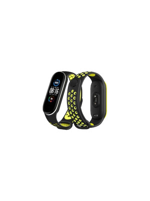 Xiaomi Mi Band 4 Spor Delikli Kordon (saat Değildir) - Siyah-yeşil-beyaz