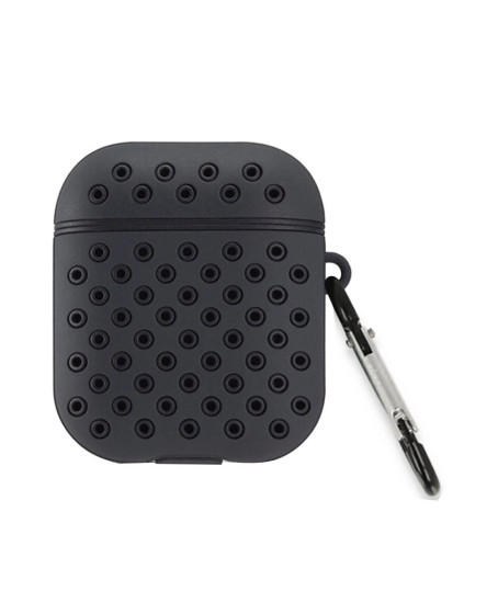 Apple Airpods 2 (2.nesil) Spor Delikli Kılıf - Siyah-siyah