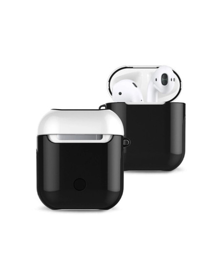 Apple Airpods 2 (2.nesil) 3in1 Kılıf - Siyah-beyaz Apple Airpods 2 (2.nesil) 3in1 Kılıf - Siyah-beyaz