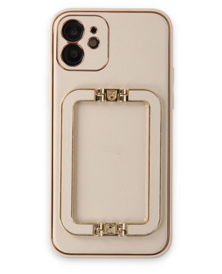 Apple İphone 12 Kılıf Coco Elit Kapak - Gold Apple İphone 12 Kılıf Coco Elit Kapak - Gold