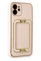 Apple İphone 12 Kılıf Coco Elit Kapak - Gold Apple İphone 12 Kılıf Coco Elit Kapak - Gold
